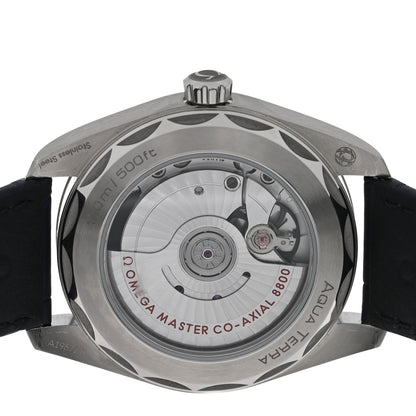 Omega Stainless Steel Alligator 38mm Seamaster Aqua Terra Co-Axial Automatic Watch Blue 220.13.38.20.03.001 4 of 5