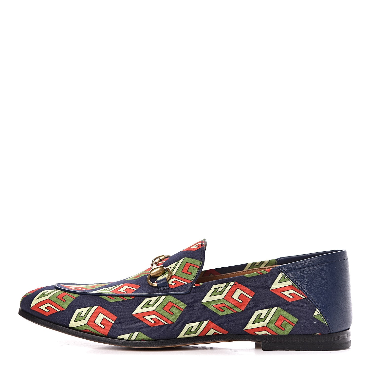 Gucci Satin Lambskin Mini GG Wallpaper Mens Brixton Horsebit Loafers 7.5 Royal Blue Blue Agata 1 of 9
