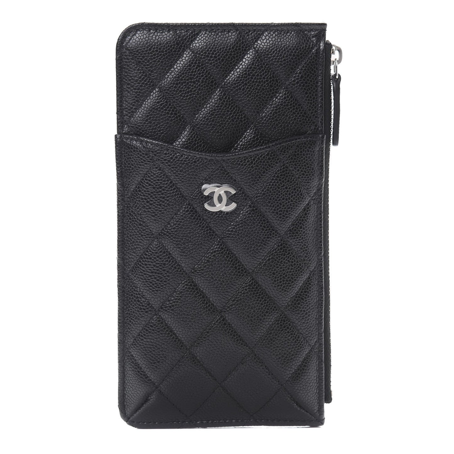 Caviar Quilted Classic iPhone Pouch Black