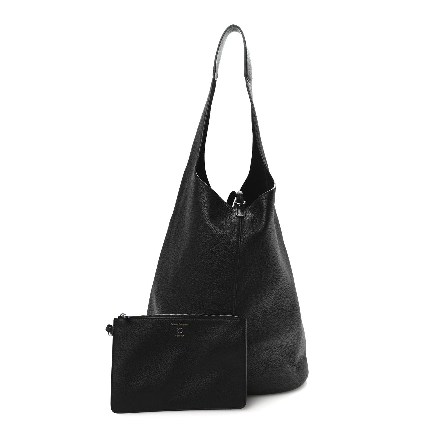 Salvatore Ferragamo Deerskin Sfilata Hobo Black 3 of 10