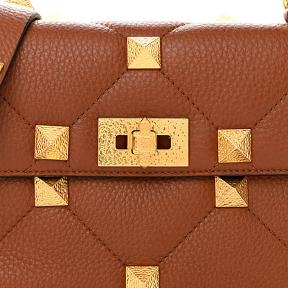 Valentino Garavani Grained Calfskin Medium Roman Stud Shoulder Bag Selleria 7 of 9