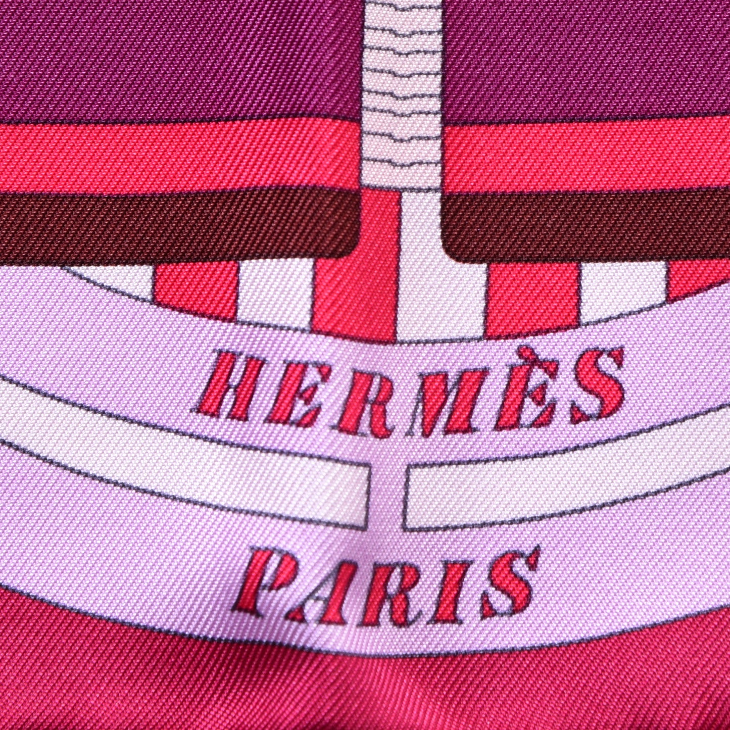 Silk Le Tour Du Monde En 63 Cases Scarf 90 Fuchsia Mauve White