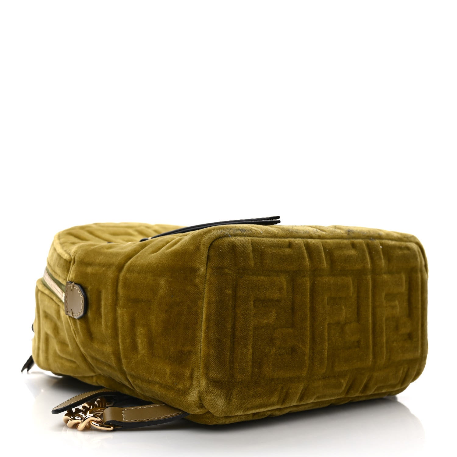 Fendi Velvet Vitello Century FF Embossed Mini Backpack Camaleonte 3 of 9