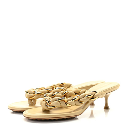Bottega Veneta Nappa Dot Sandals 39 Cane Sugar 3 of 8