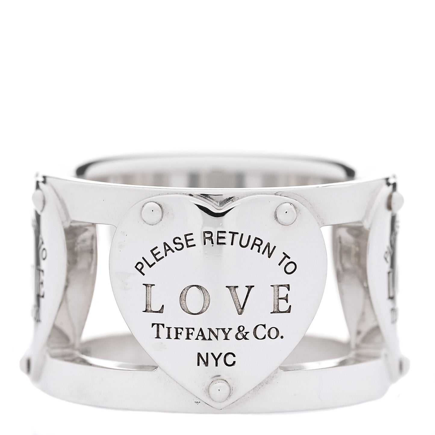 Sterling Silver Return to Tiffany Heart Wide Band Ring 47 4