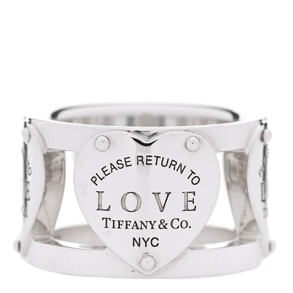 Tiffany Return to ハート リング シルバー 925 8号 Tiffany Sterling Silver Return to Tiffany Heart Wide Band Ring 47