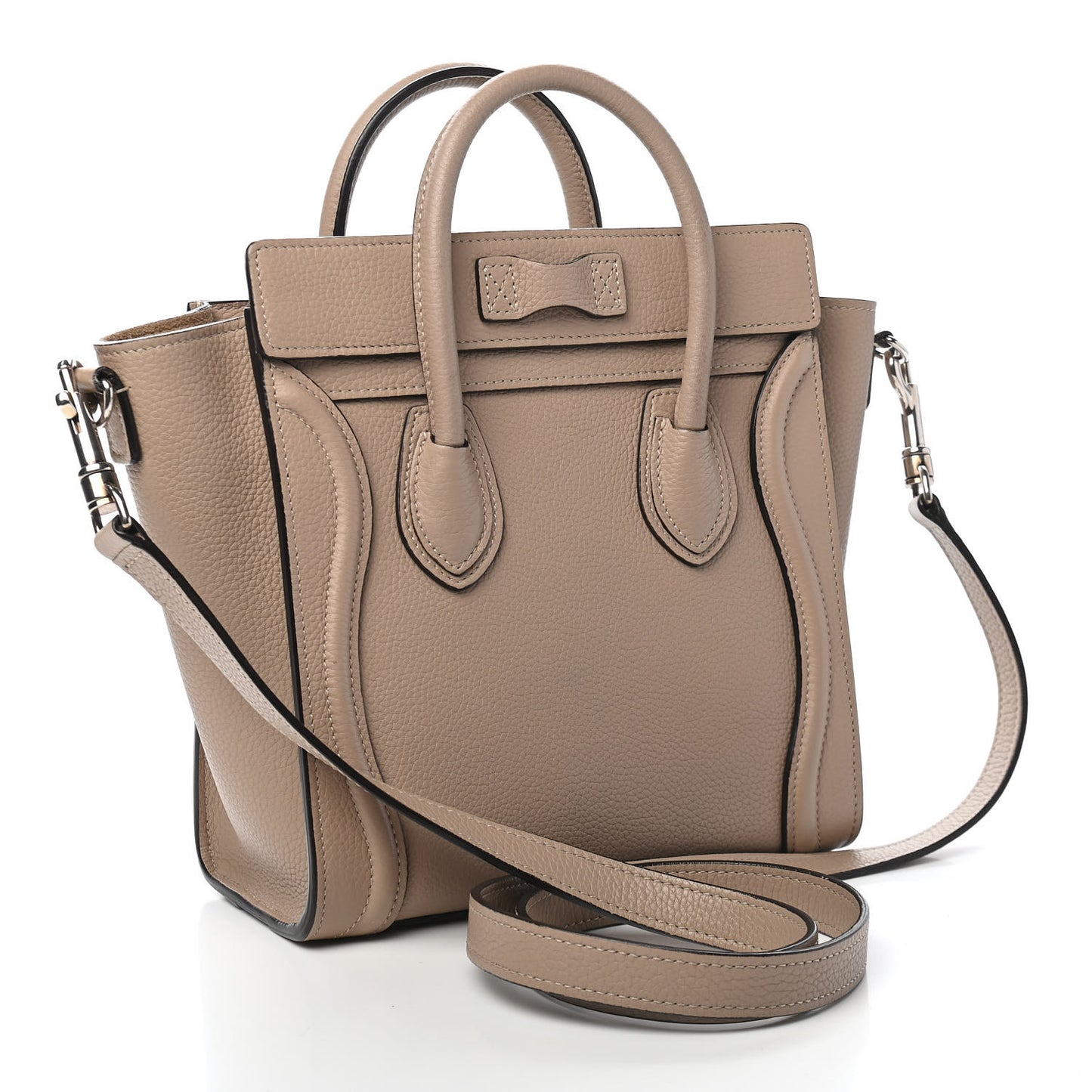 Drummed Calfskin Nano Luggage Dune