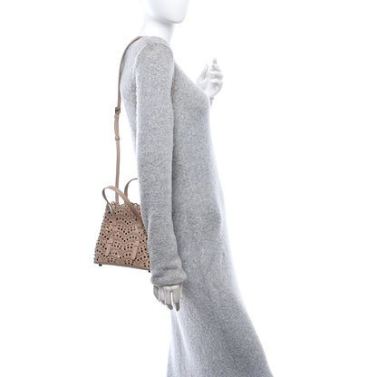 Alaia Calfskin Vienne Wave Mina 25 Bag Sable 2 of 10