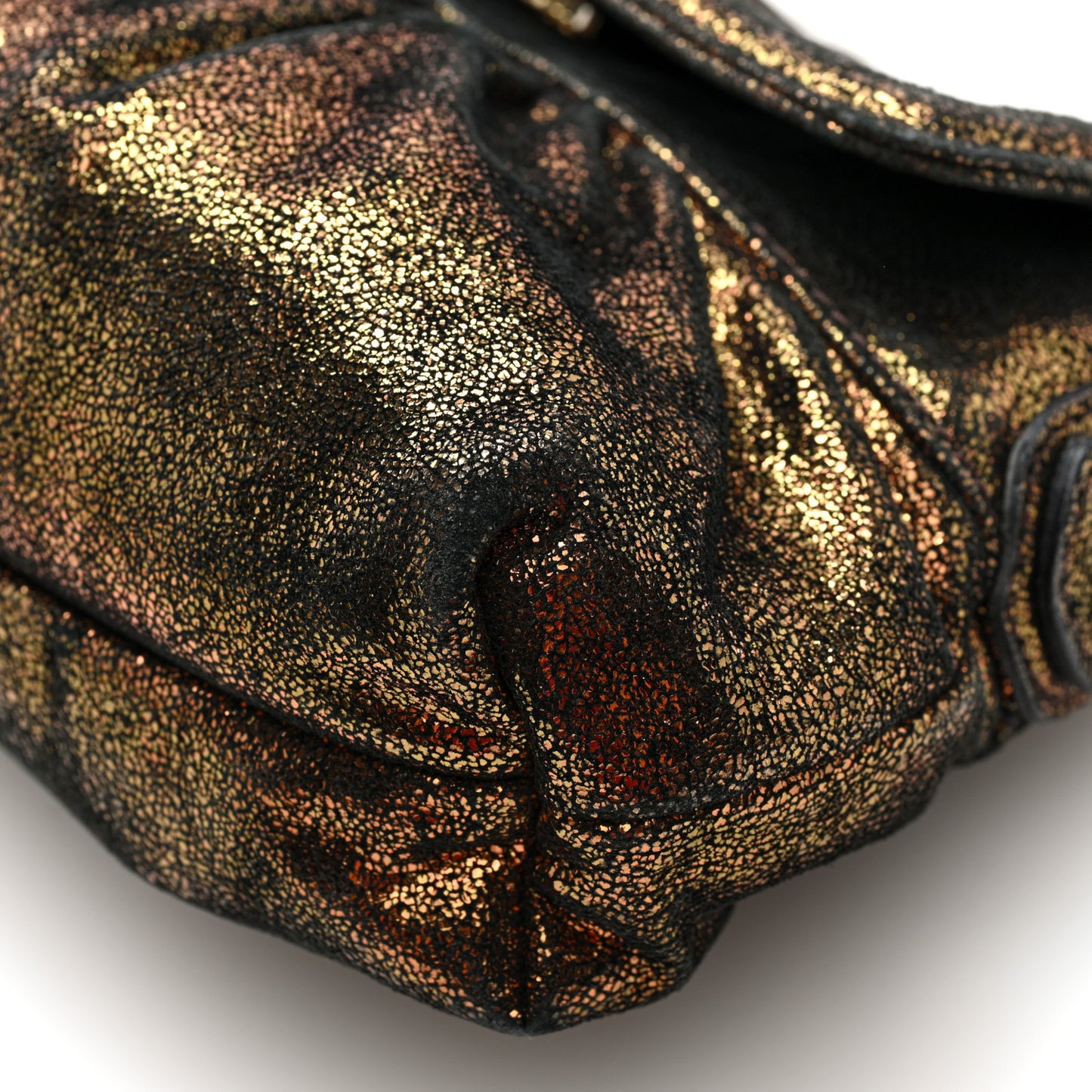Metallic Nappa Mini Chef Shoulder Bag Bronze