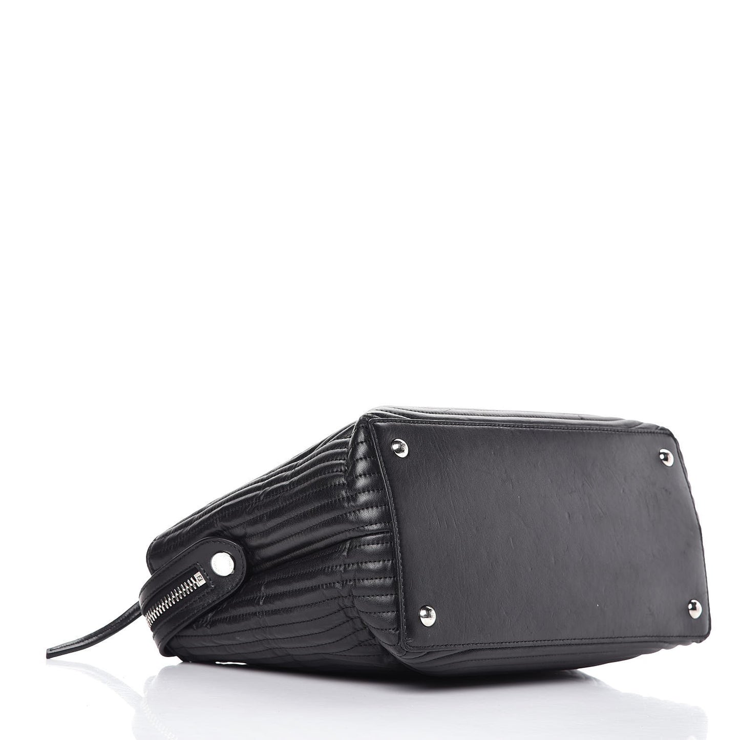 Shiny Nappa Trapuntata DotCom Chain Satchel Black