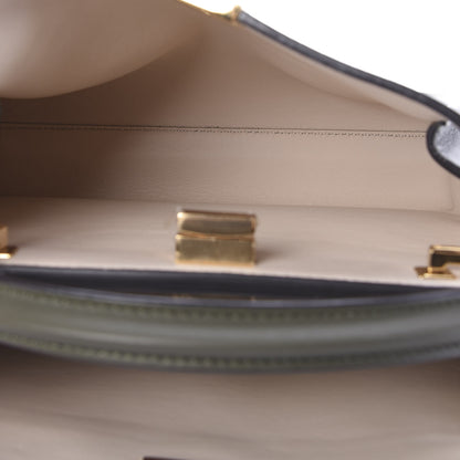 Fendi Vitello Tahiti Burro Medium Peekaboo Iconic Essentially Satchel Asparago Camelia 6 of 11