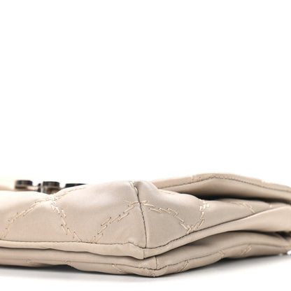 Chanel Calfskin Quilted Double Stitch Hamptons Clutch with Chain Beige Clair 11 of 11