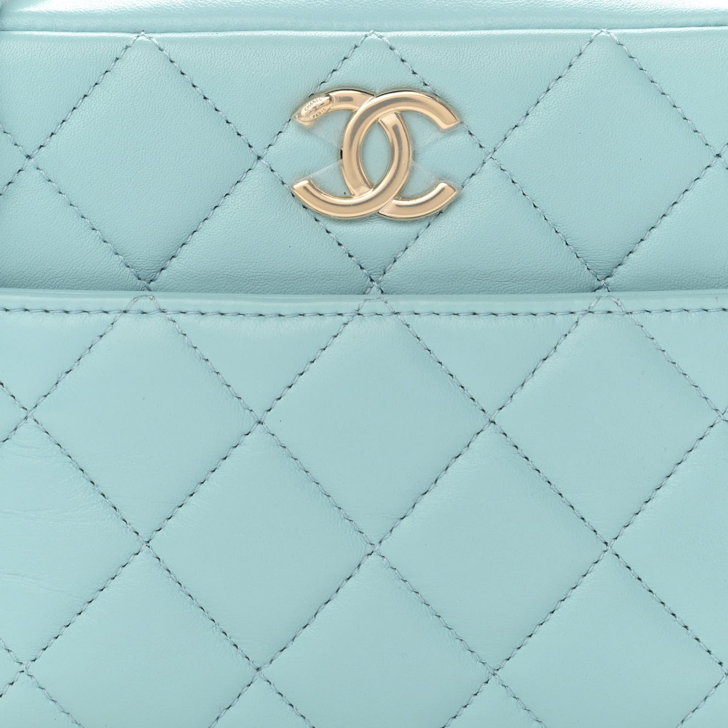 Chanel Lambskin Quilted Small Trendy CC Bowling Bag Light Blue 9 of 13