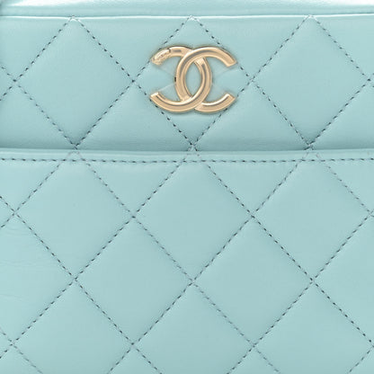 Chanel Lambskin Quilted Small Trendy CC Bowling Bag Light Blue 9 of 13