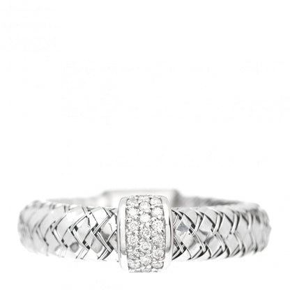 Roberto Coin 18K White Gold Diamond Primavera Ring 54 6.75 1 of 5