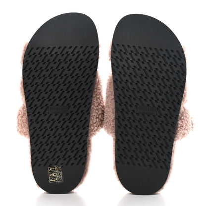 Hermes Woolskin Womens Chypre Sandals 36 Bois De Santal 5 of 8