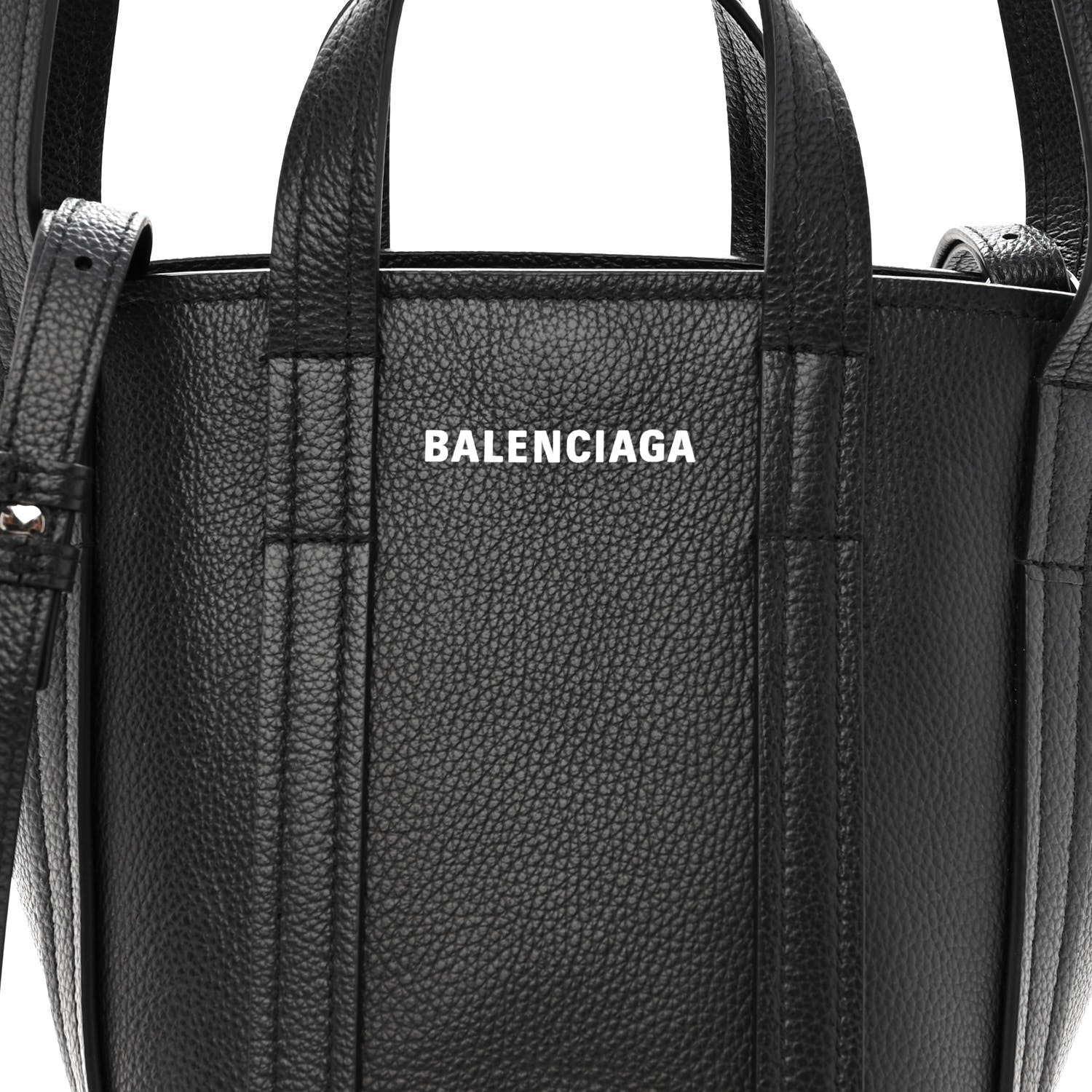 Balenciaga Grained Calfskin XS Everyday North South Shoulder Tote Bag Black 7 of 9