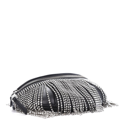 Miu Miu Nappa Crystal Fringe Belt Bag Black 3 of 9