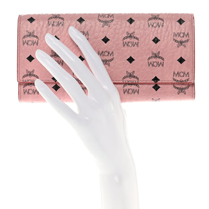 MCM Visetos Continental Flap Wallet Soft Pink 2 of 10