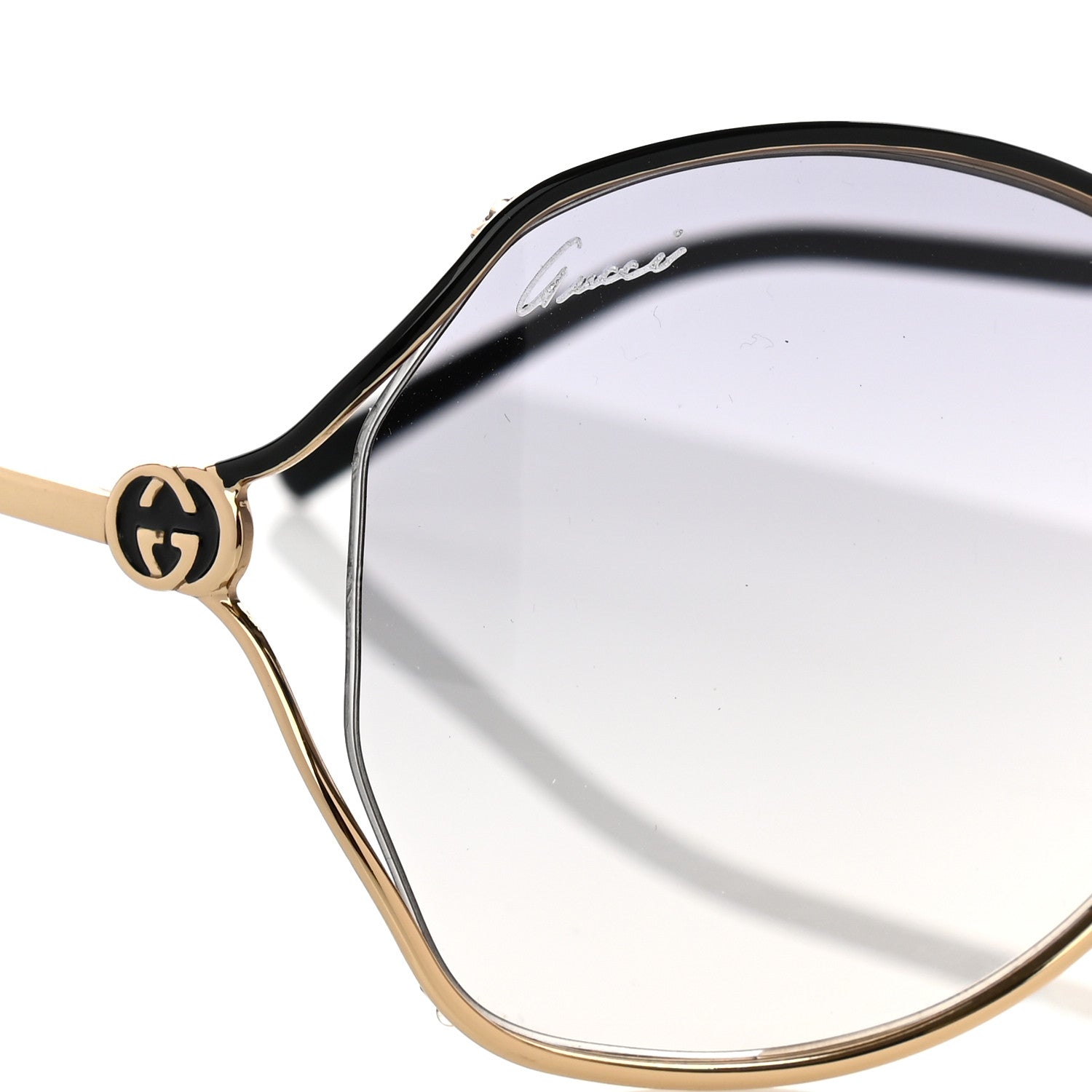 Gucci Oversized Sunglasses GG 2846/N/S Gold 8 of 9