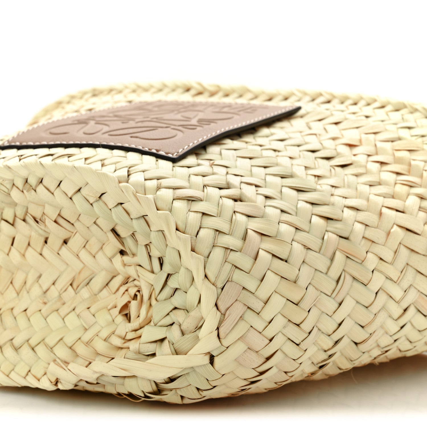 Loewe Raffia Drawstring Basket Tote Bag Natural Tan 9 of 10