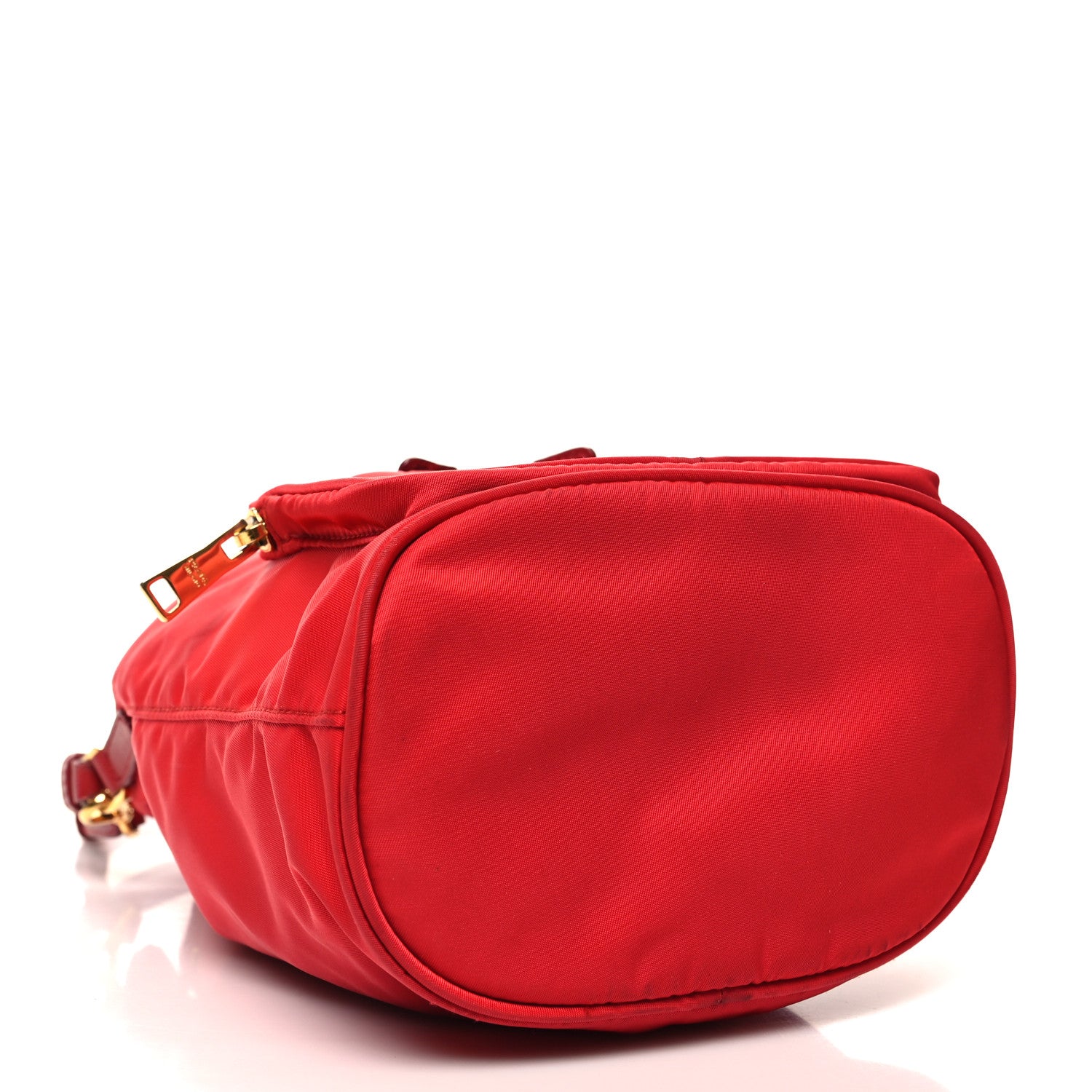 Prada Saffiano Tessuto Nylon Mini Bucket Crossbody Bag Rosso 4 of 11