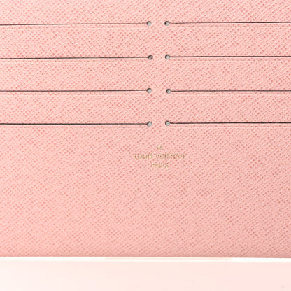 Louis Vuitton Calfskin Felicie Card Holder Insert Rose Ballerine 6 of 7