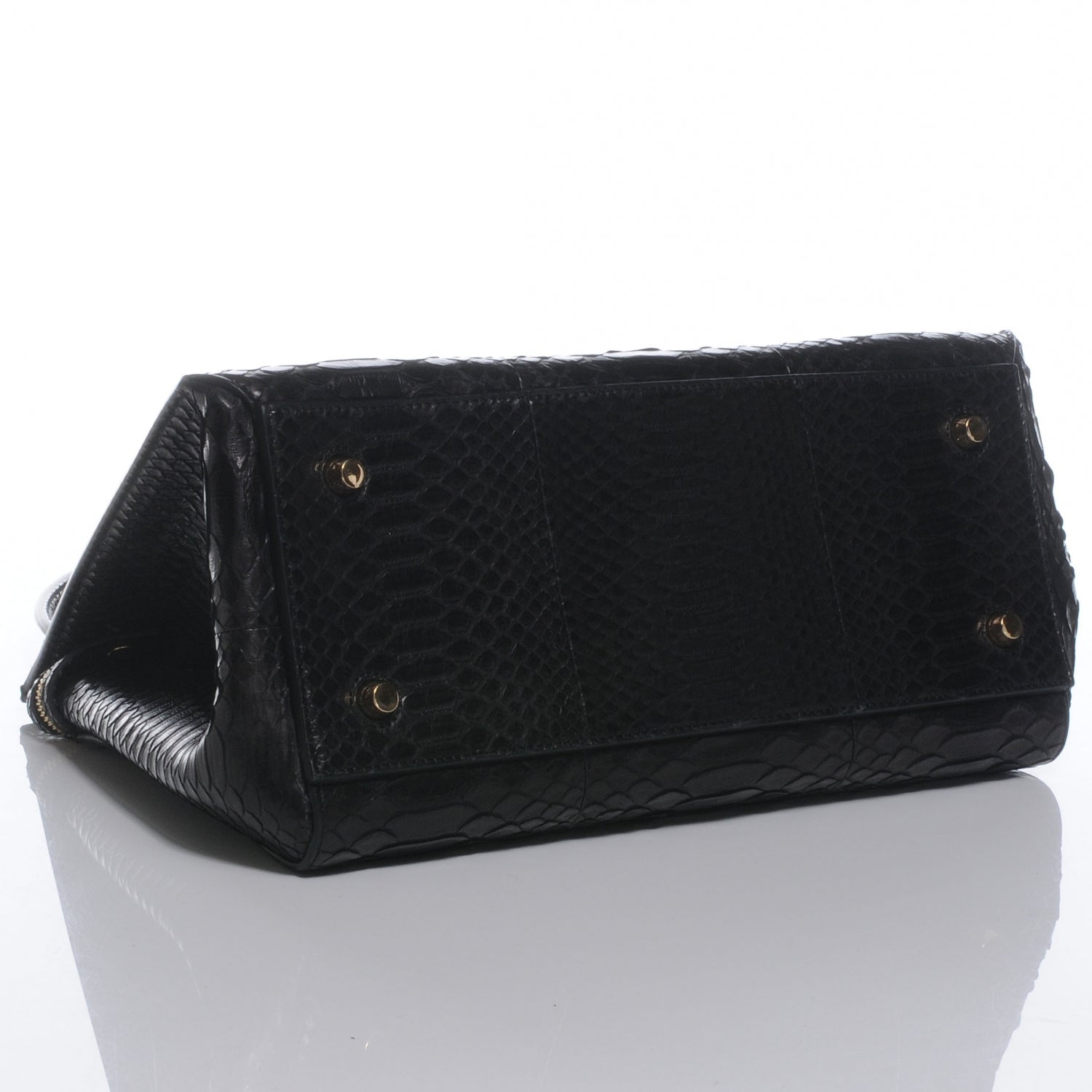Celine Python Medium Edge Shoulder Bag Black 4 of 6