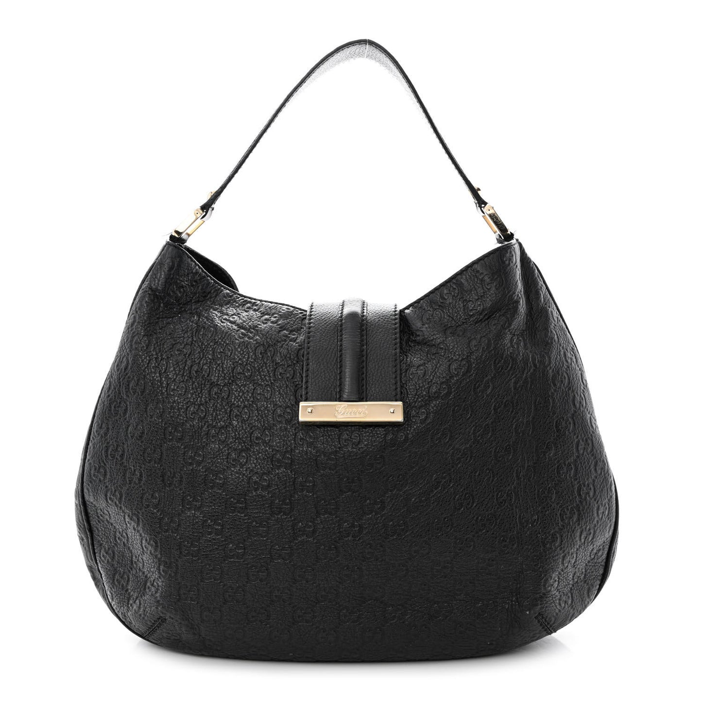 Guccissima Large New Ladies Web Hobo Black