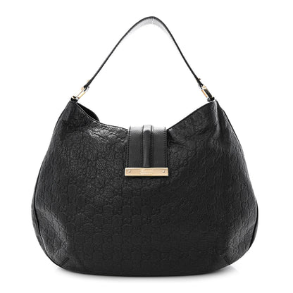 Gucci Guccissima Large New Ladies Web Hobo Black 1 of 14