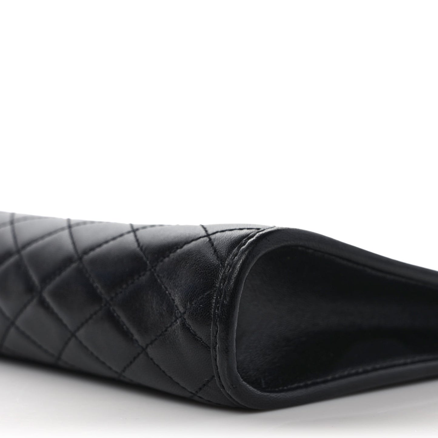 Lambskin Quilted Monogram Baby Victoire Chain Clutch Bag Black