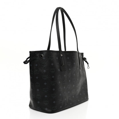 MCM Visetos Medium Reversible Shopper Tote Black 5 of 15