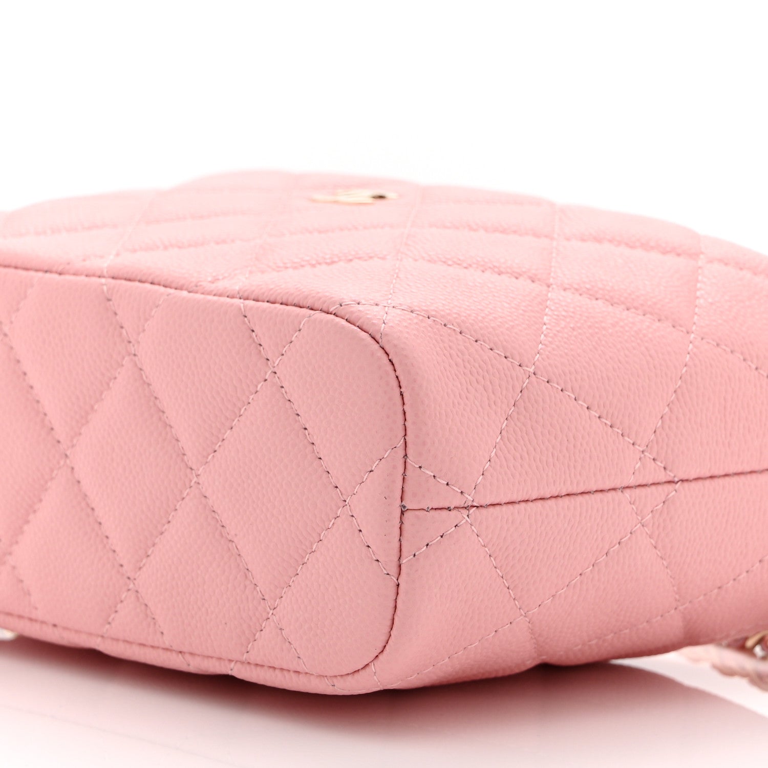 Chanel Caviar Quilted Hobo Clutch With Chain Pink 9 of 10