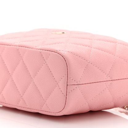 Chanel Caviar Quilted Hobo Clutch With Chain Pink 9 of 10