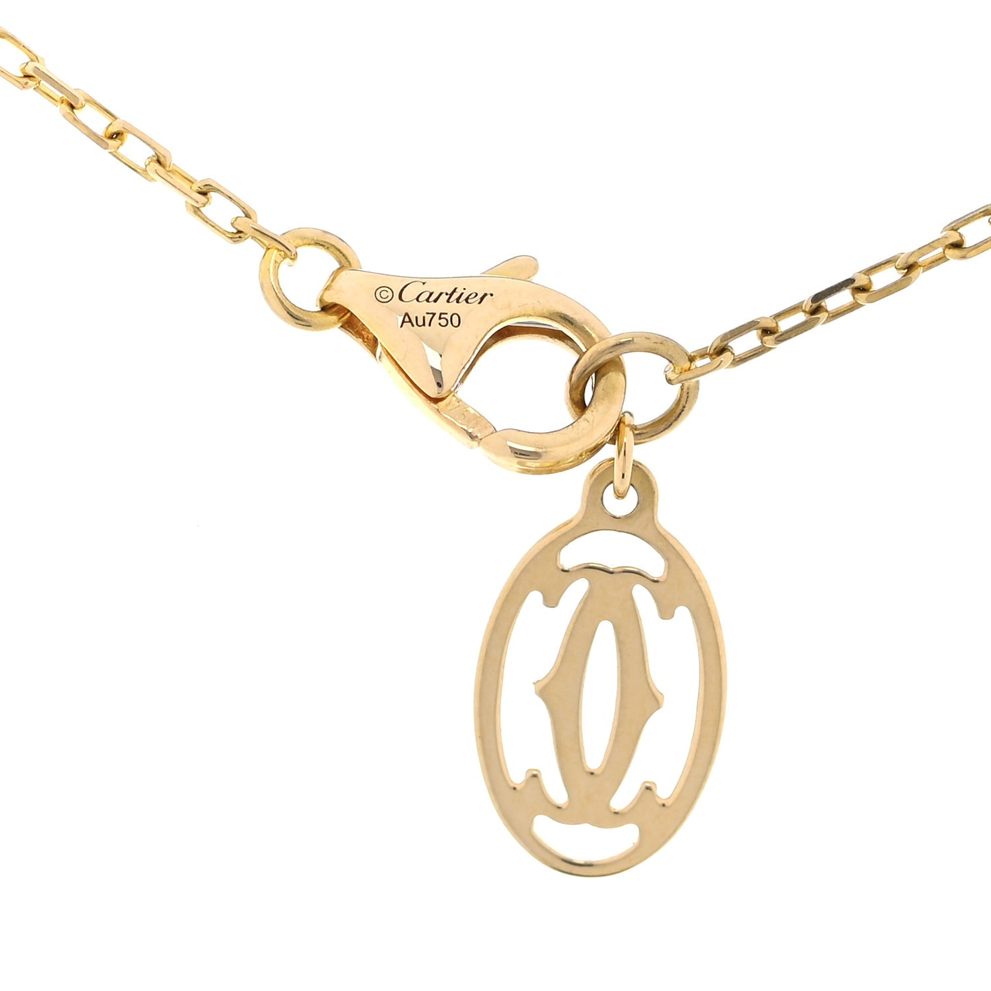 18K Yellow Gold Diamond LM D'Amour Pendant Necklace