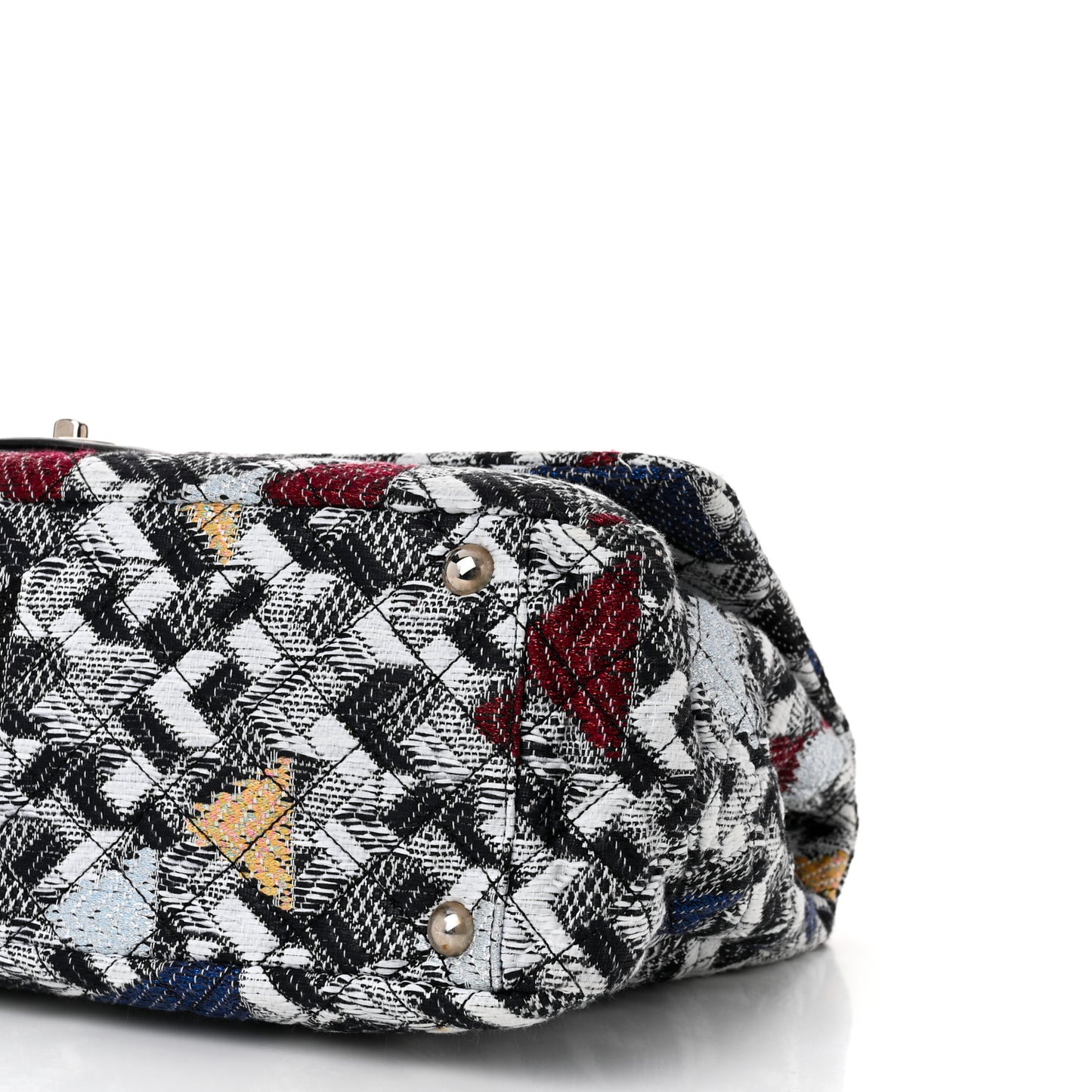 Tweed Strass Quilted XXL Plane Flap Black Multicolor