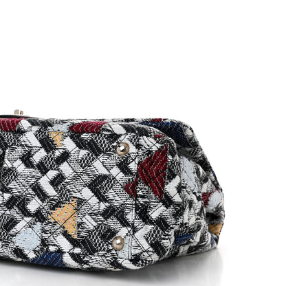 Chanel Tweed Strass Quilted XXL Plane Flap Black Multicolor 11 of 11