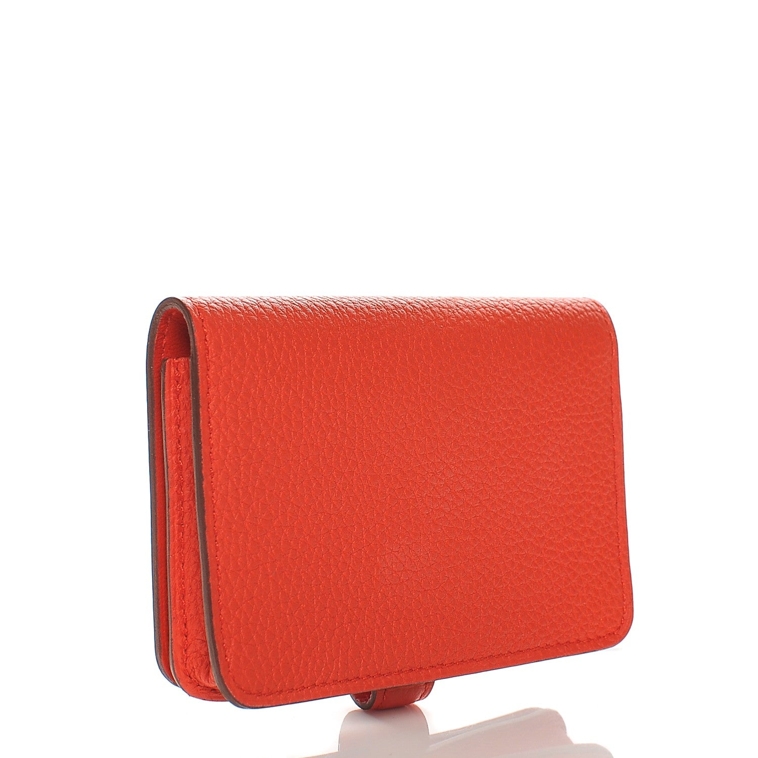 Hermes Togo Dogon Card Case Key Holder Capucine 3 of 7