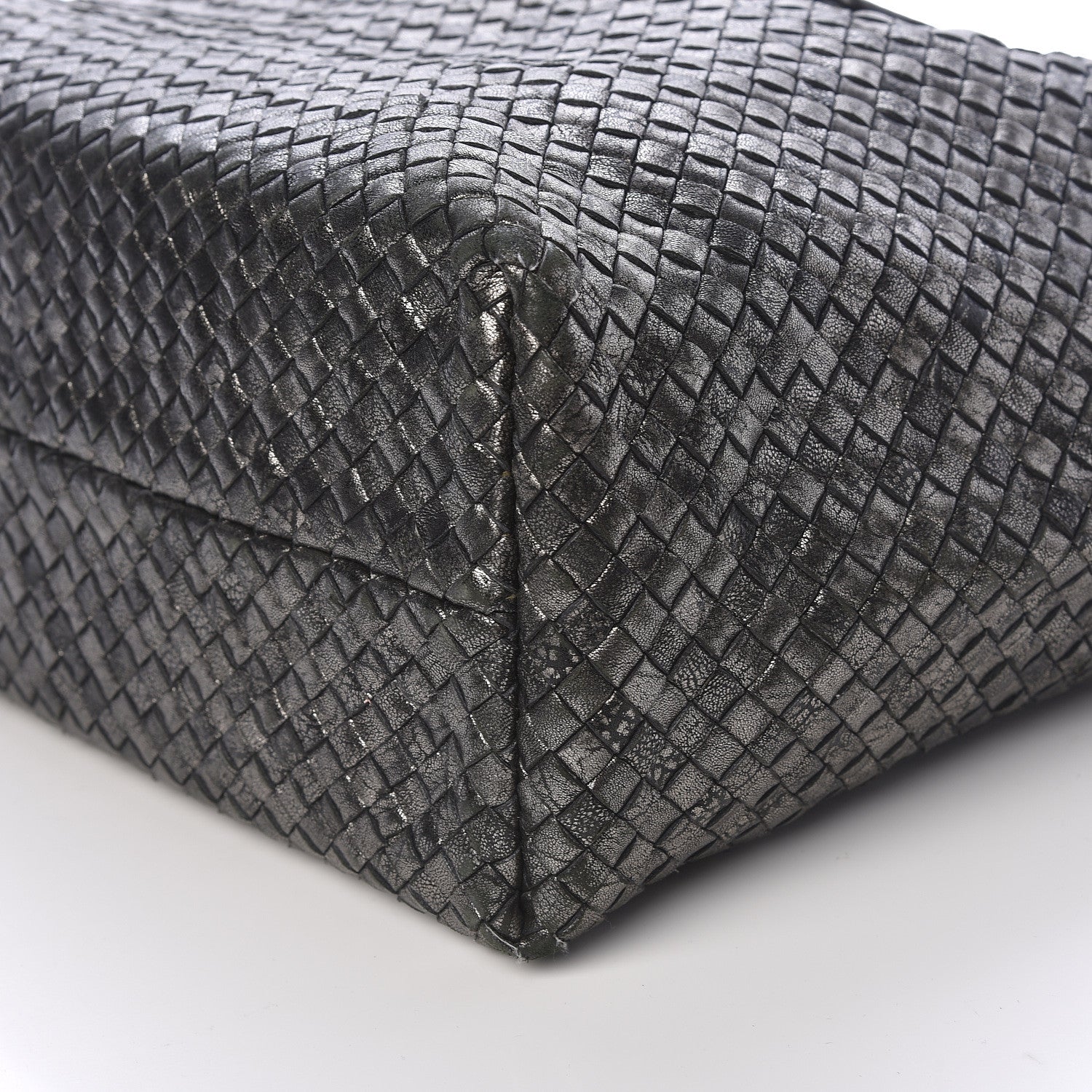 Bottega Veneta Metallic Nappa Intrecciato Medium Moon Cabat 7 of 11