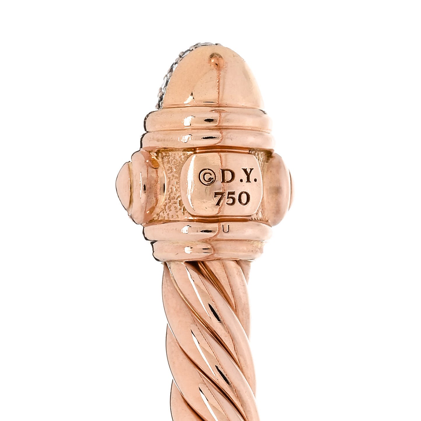 18K Rose Gold Diamond 5mm Renaissance Pave Bracelet