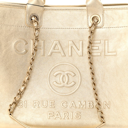 Chanel Metallic Calfskin Medium Deauville Tote Gold 9 of 12