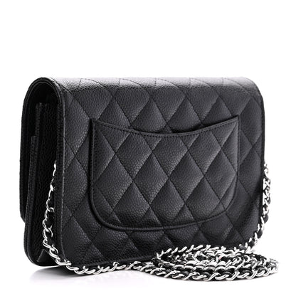 Chanel Caviar Quilted Wallet on Chain WOC Black 3 of 12