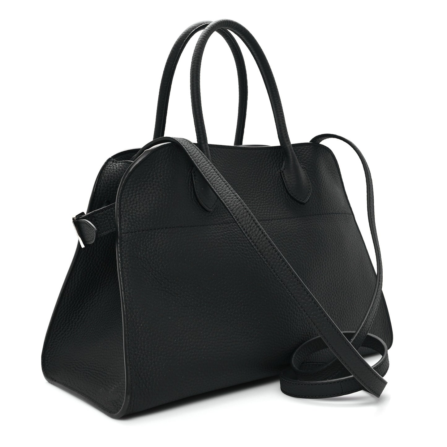 Matte Grained Calfskin Soft Margaux 12 Black