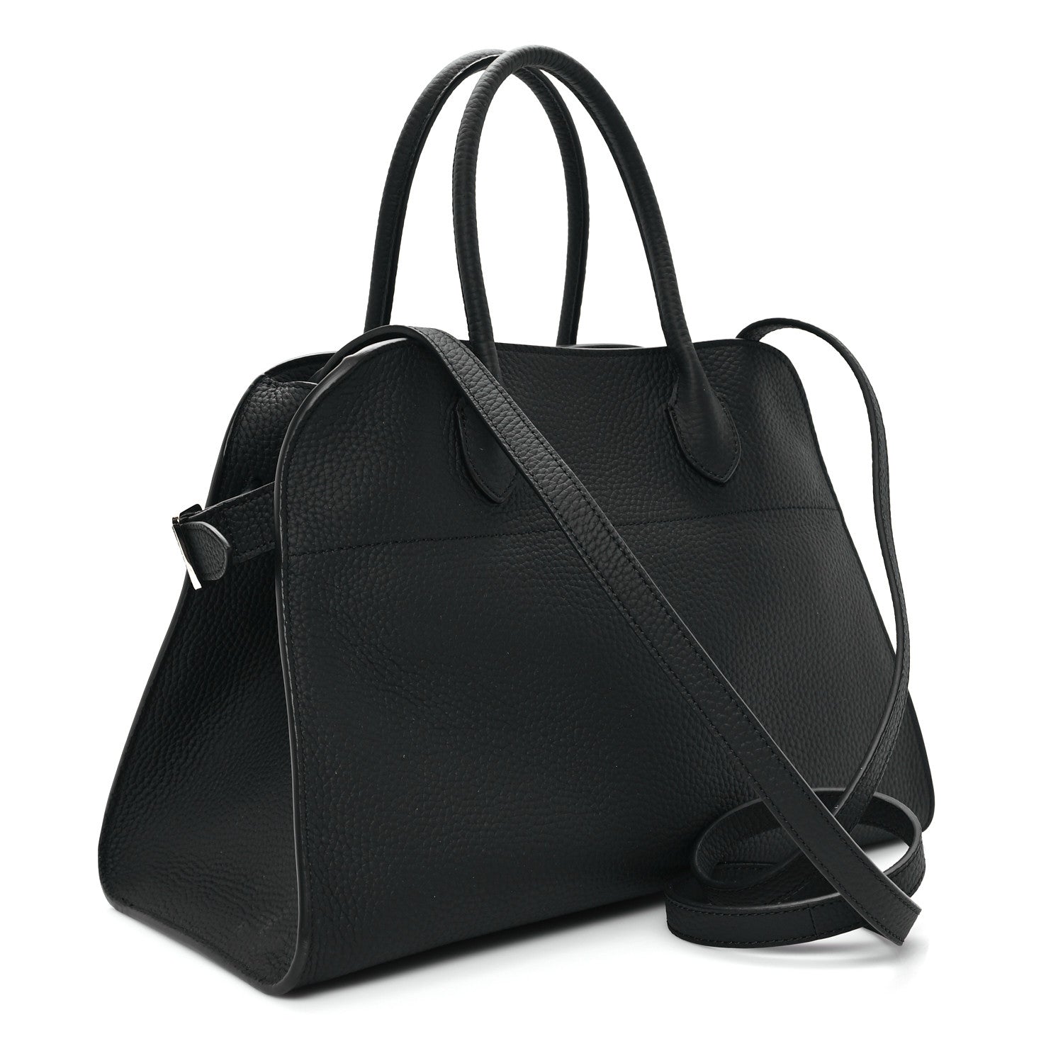 The Row Matte Grained Calfskin Soft Margaux 12 Black 3 of 10