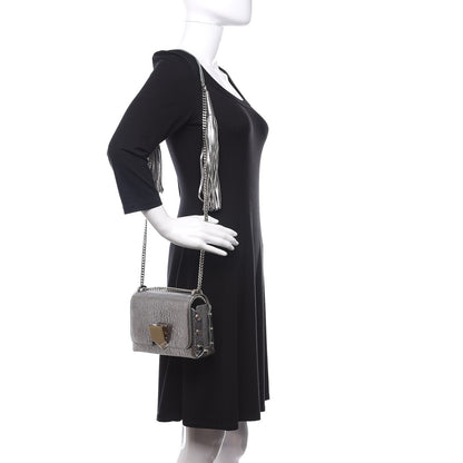 Jimmy Choo Metallic Grainy Calfskin Lockett Petite Shoulder Bag Platinum 2 of 10