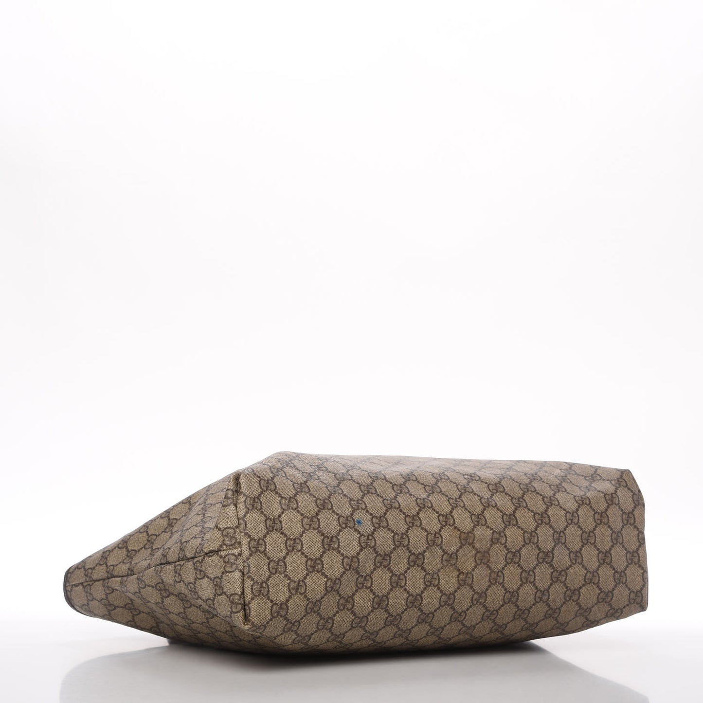 GG Supreme Monogram Medium Zippered Shopping Tote Dark Brown