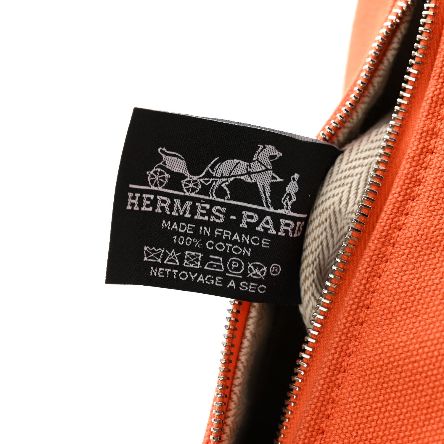 Hermes Canvas Small Bride-A-Brac Pouch Orange Burgundy 6 of 9