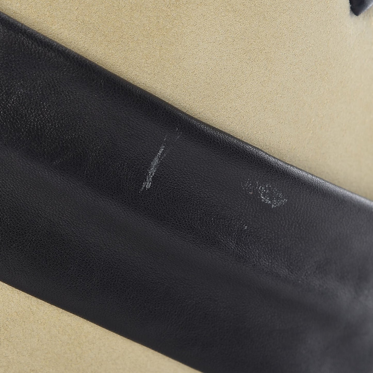 Suede Lambskin Small Ribbon Shoulder Bag Dune Black