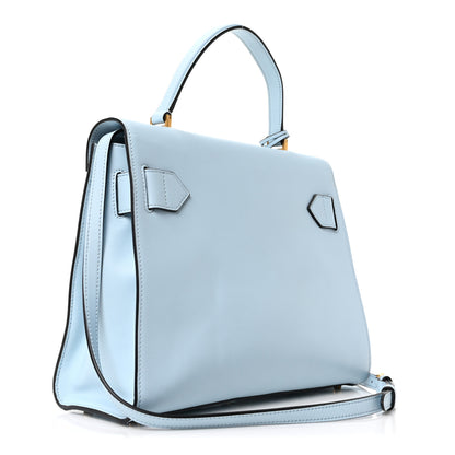 Versace Calfskin Icon Handbag Light Blue 3 of 9
