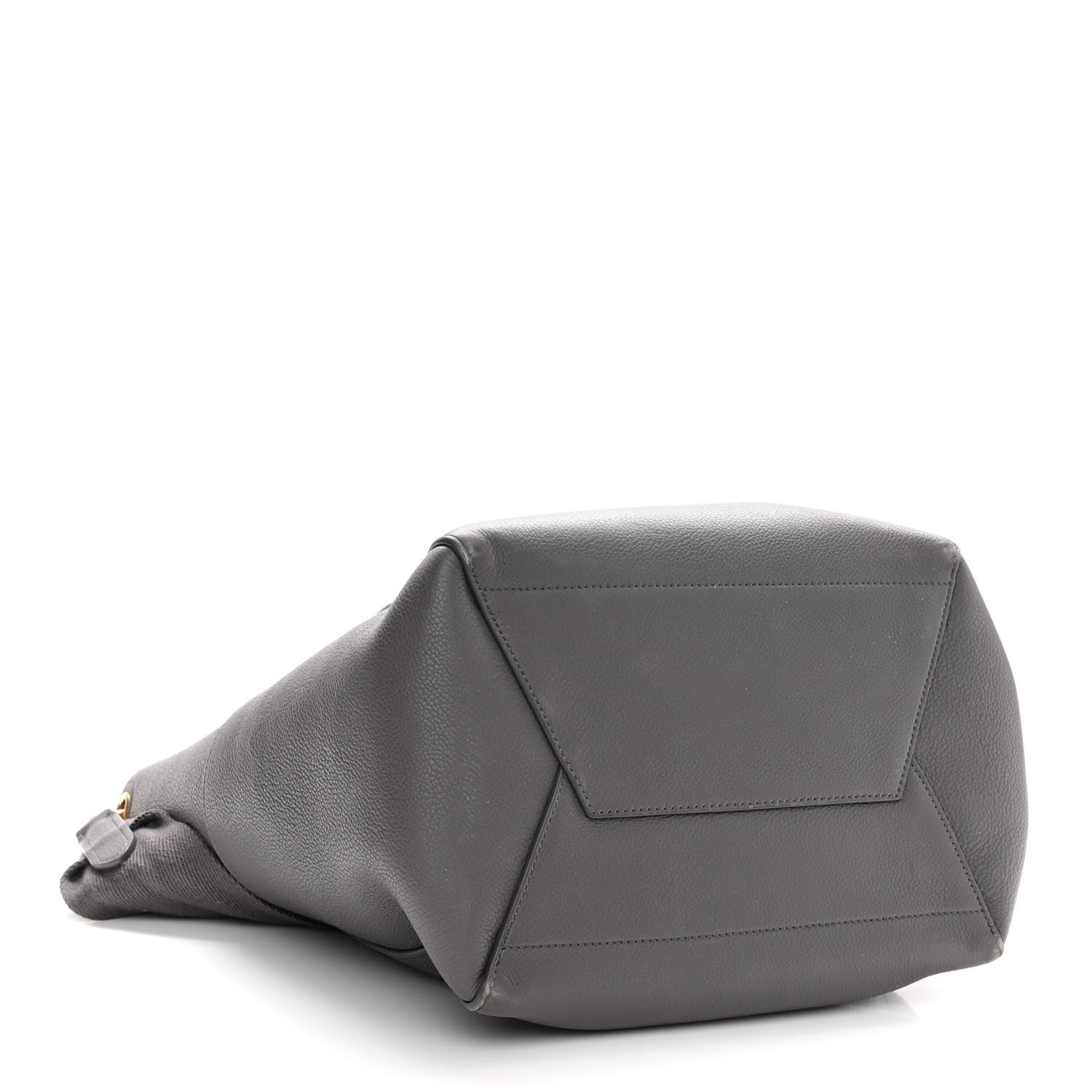 Celine Soft Grained Calfskin Sangle Bucket Bag Kohl 4 of 11